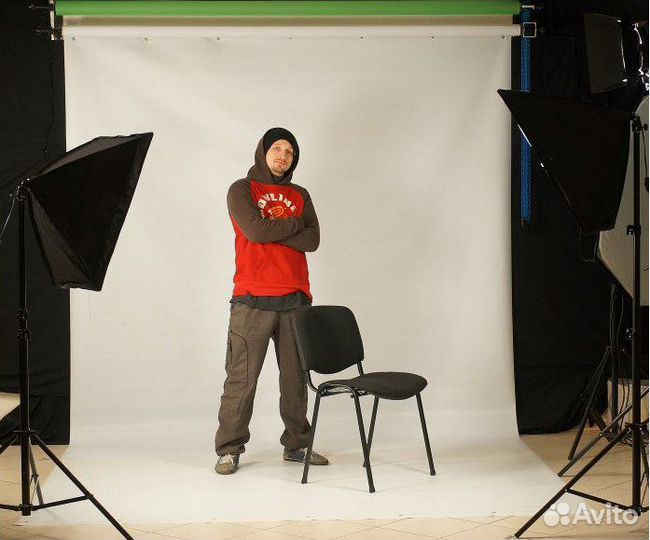 Фон виниловый FST 250х550см. белый на трубе