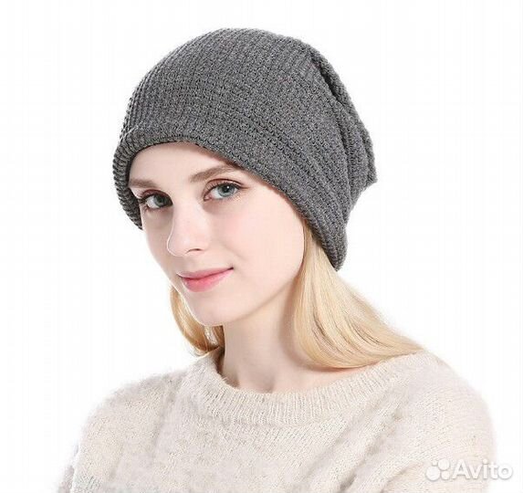 Шапка серая
