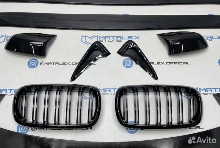 Сет BMW F15 X5 обвес, глянец, диф сплиттер лезвия