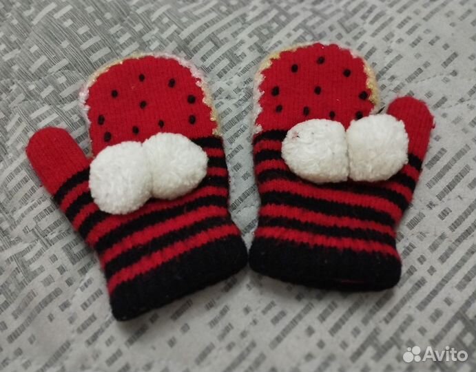 Варежки зимние детские 2 года