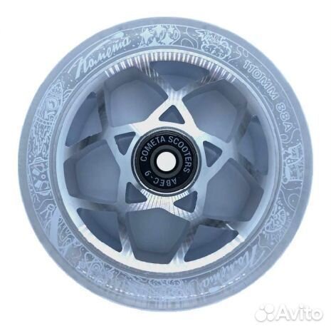 Колесо для самоката Комета Атом Прозрачный/Серый