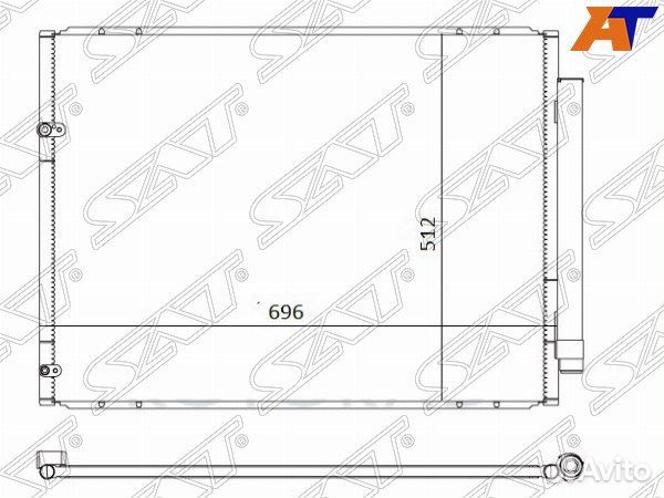 Радиатор кондиционера toyota sienna CL2 03-09