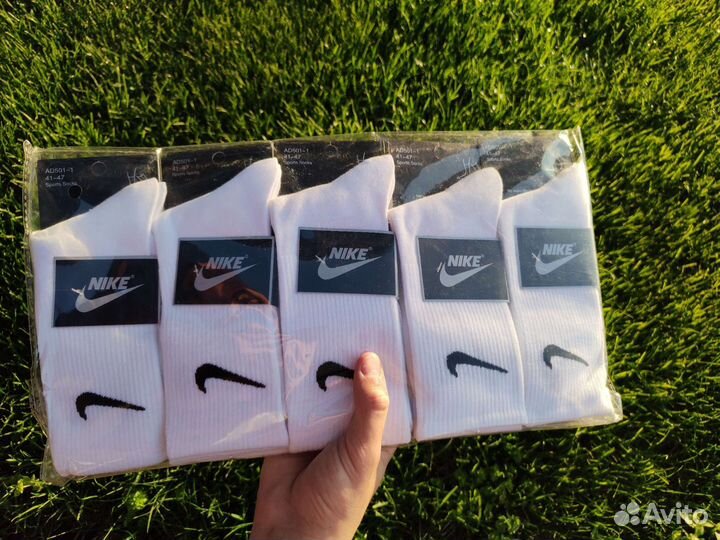 Носки Nike высокие белые