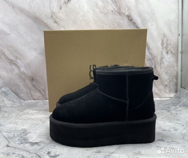 Женские Угги Ugg Classic Mini Platform Black