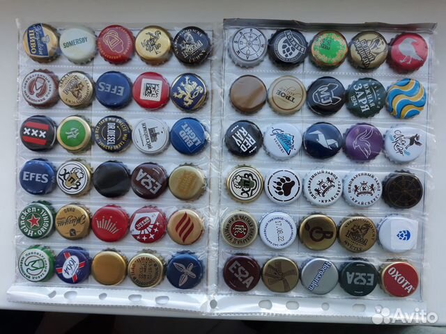 Пробки разные (Crown caps), Россия, Набор 60шт