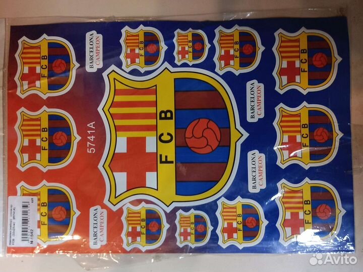 Наклейки фк Барселона 32x23