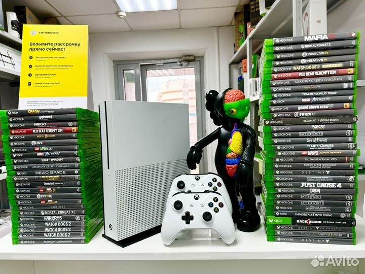 Xbox Obe S + 2 джойстика + 470 игр
