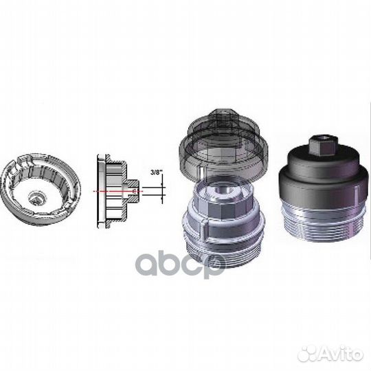 Съемник масляных фильтров 14гр*64 5 мм 3/8 Toyo