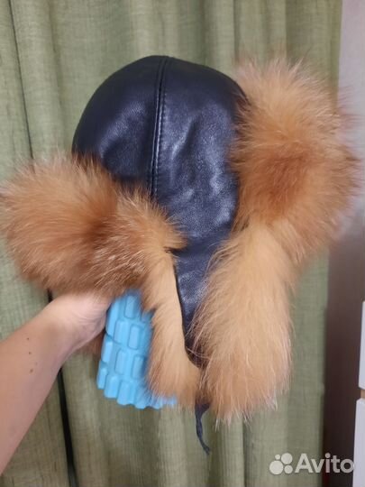 Натуральная шапка ушанка женская