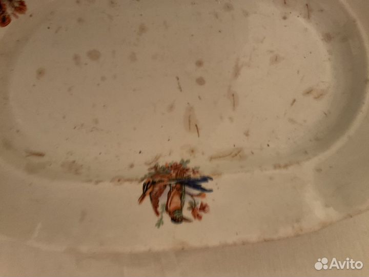 Антикварное блюдо Птицы 30 годы