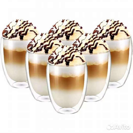 Кружки стаканы с двойным дном стенками