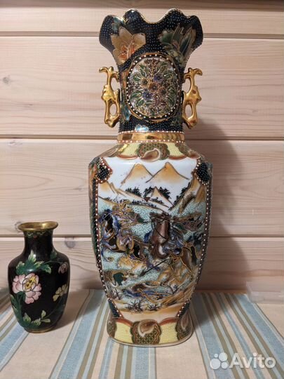 Винтажные вазы китайский фарфор, клуазоне