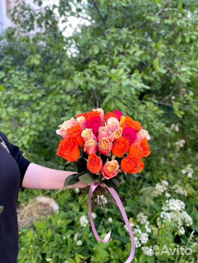 Цветы розы букет