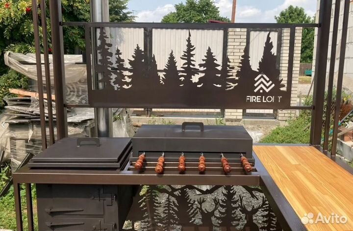 Мангал с крышей