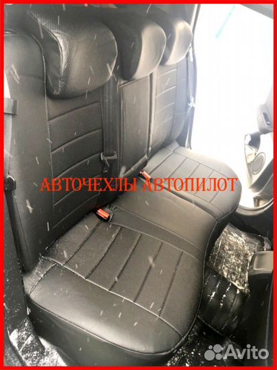 Чехлы Автопилот Renault Megane 3 из экокожи чёрные