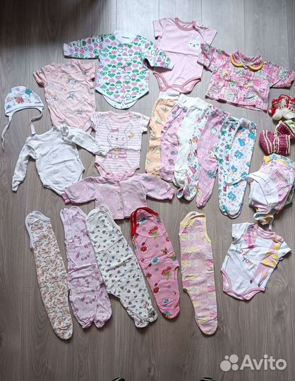 Пакет вещей на девочку 0-9 мес