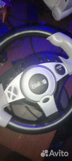 Игровой руль dialog с медалями и коробкой передач