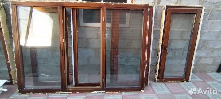 Деревянные окна со стеклопакетом бу
