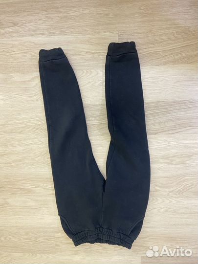 Толстовка худи, штаны спортивные флис черное