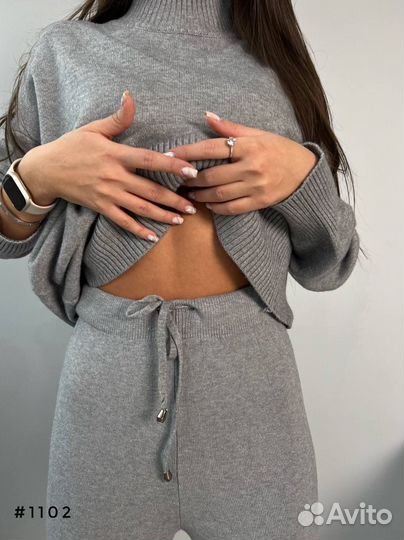 Кашемировые вязанные костюмы, новые, 4 цвета