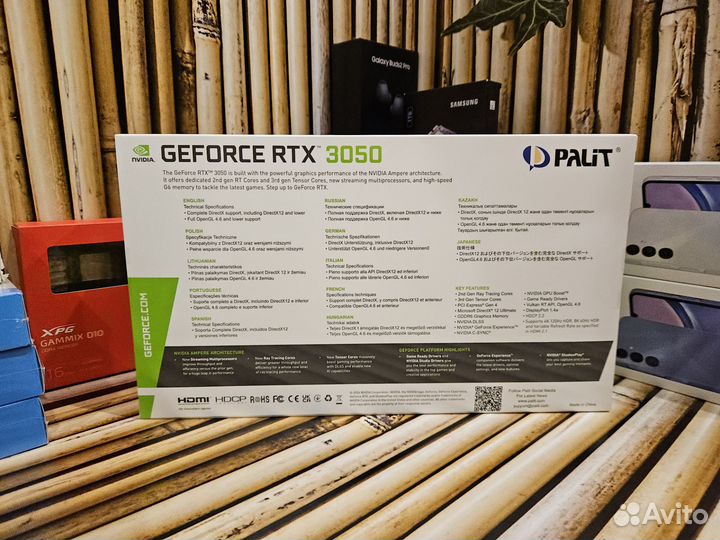 Видеокарта Palit RTX3050 stormx 6GB gddr6 96bit