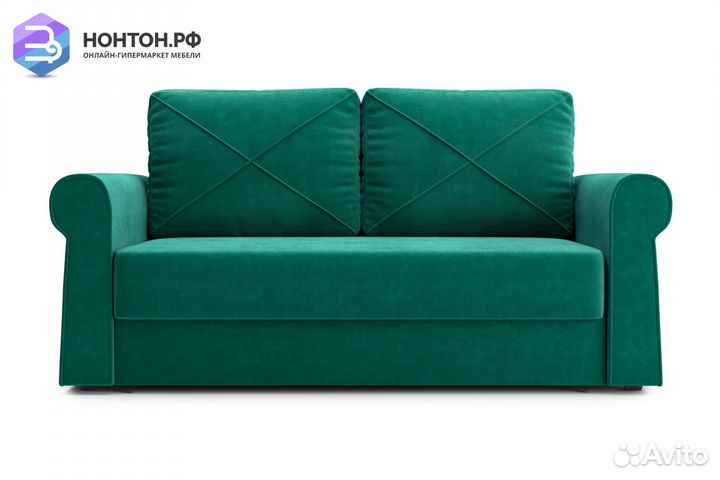 Диван еврокнижка Лира изумрудный