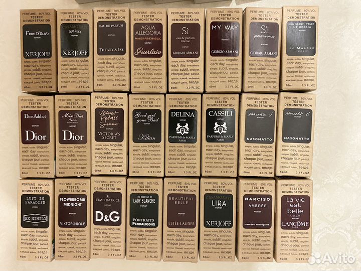 Женская мужская унисекс парфюмерия (тестеры)