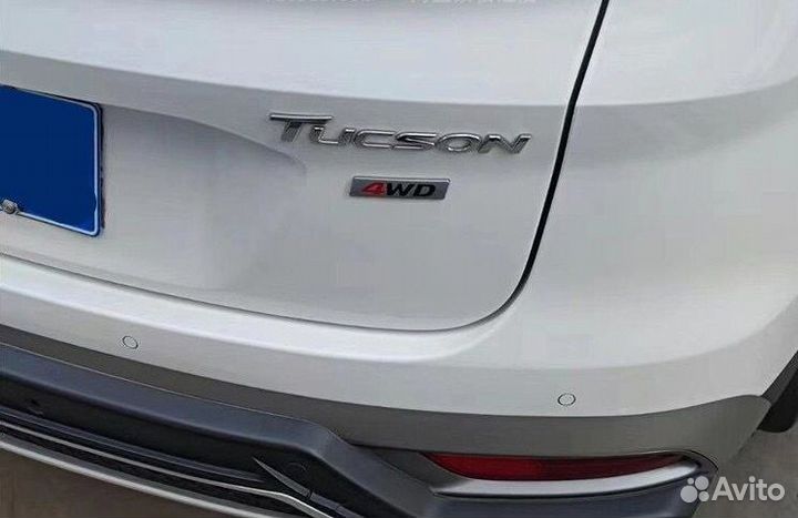 Металлическая наклейка на авто 4WD шильдик 113х18