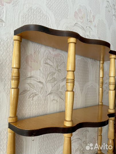 Этажерка полка деревянная светлая СССР винтаж