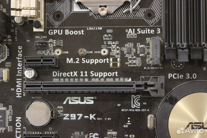 Z97 c m2 asus lga1150 atx хорошая рабочая плата