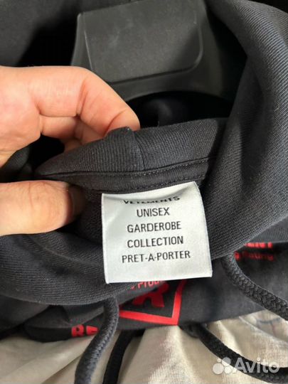 Vetements hardcore patch hoodie