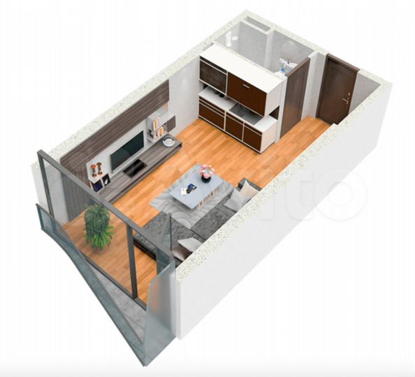 Квартира-студия, 30 м² (Грузия)