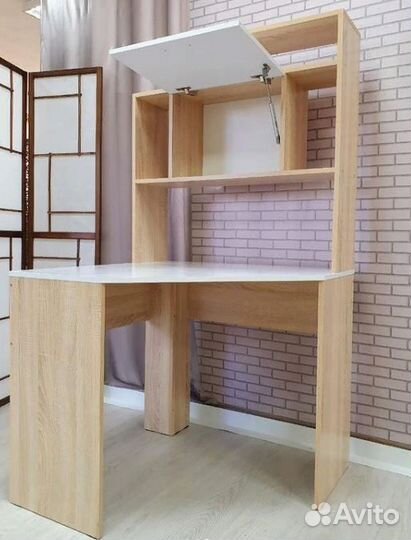 Письменный стол угловой пкс-8 Дуб Сонома/Белый