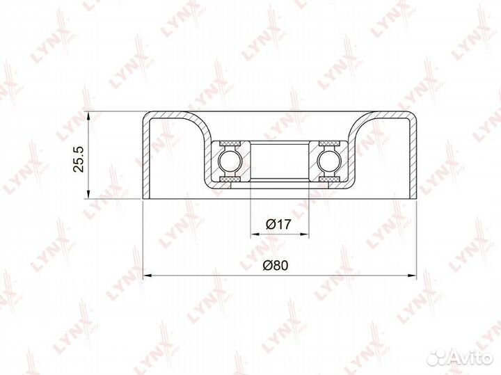 Ролик натяжной приводного ремня PB5002 lynxauto