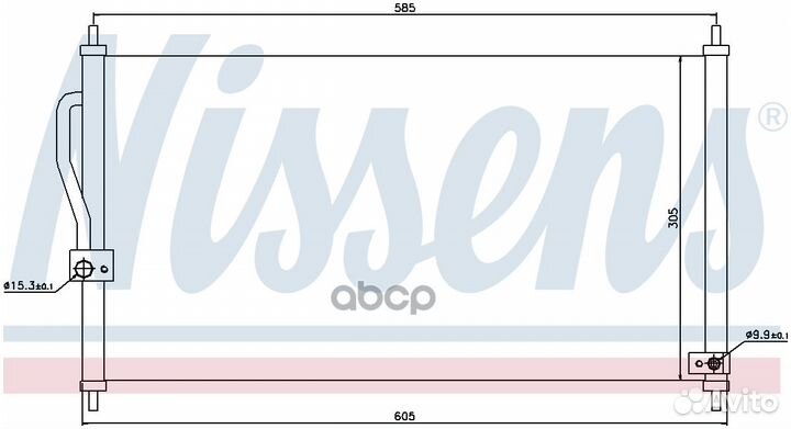 Радиатор кондиционера honda CRV 97-00 94458 Nis