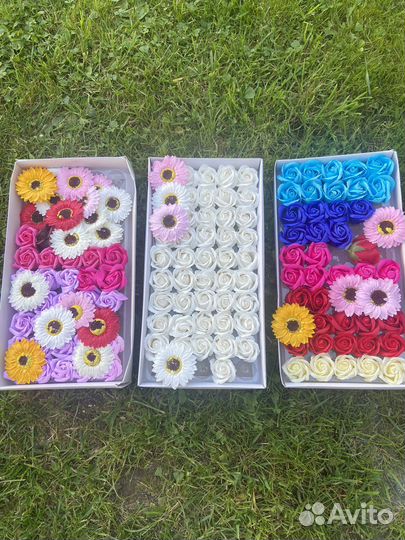 Мыльные цветы,открытки,ленты