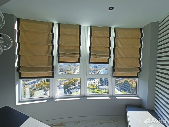 Римские шторы на электроприводе на заказ