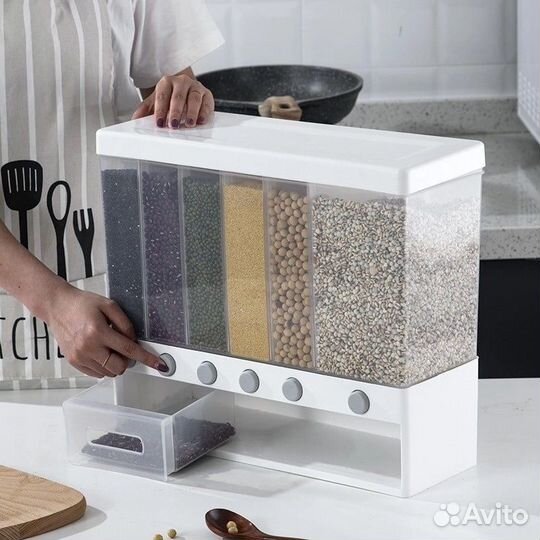 Кухонный диспенсер с дозатором (ёмкость для круп)
