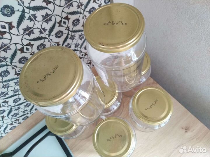 Банки литровые с закрутками Банка 1л с крышками