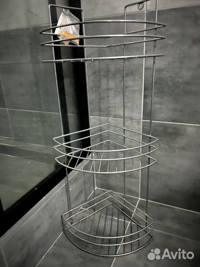 Угловая полка для ванной