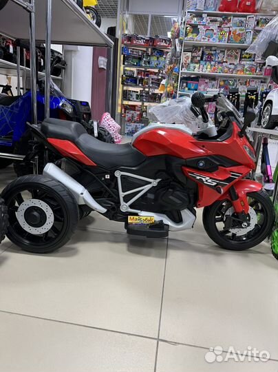 Детский электро мотоцикл красный Новый