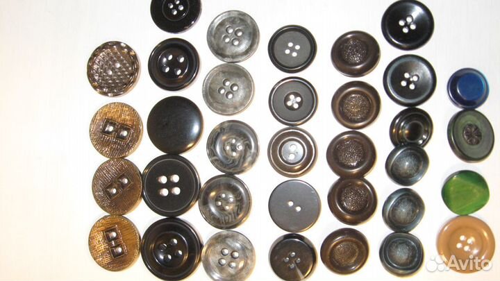 Наборы шубных и пальтовых ретро пуговиц 40-60г