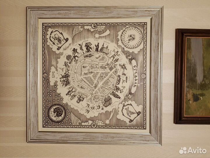 Новая Большая Картина графика оформленная 60х60