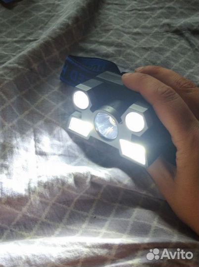 Фонарик налобный аккумуляторный