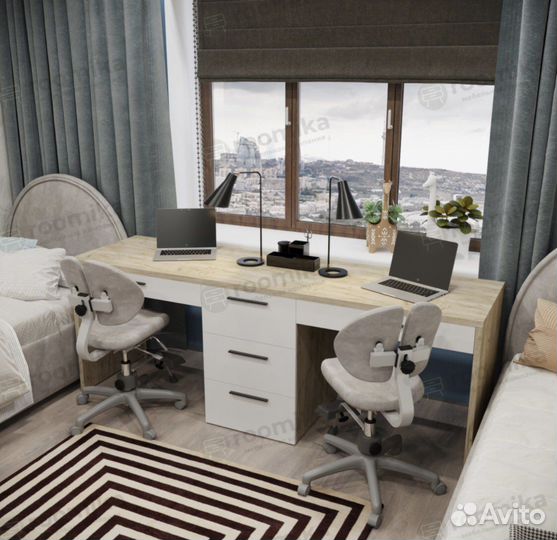 Стол письменный на 2 места