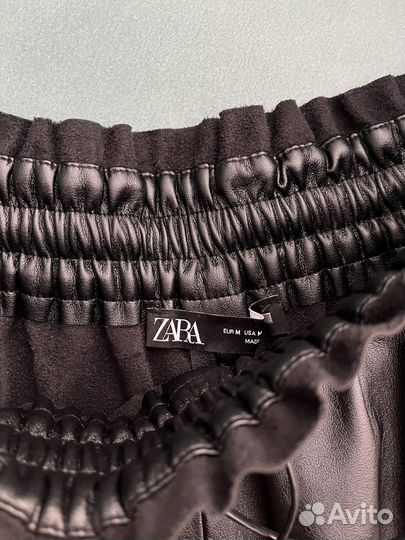 Кожаные шорты Zara M новые