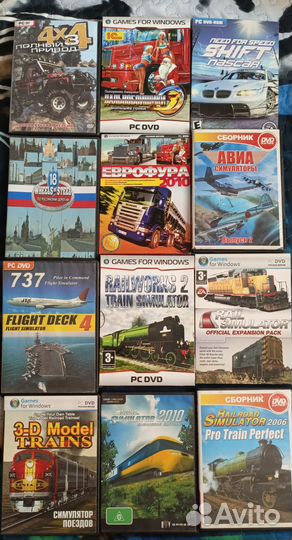 Игры на Дисках DVD пк в жанрах Гонки, Спорт