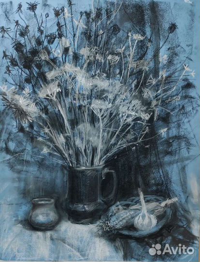 Рисунок карандашом, акварель