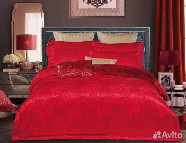 Постельное белье сатин жаккард евро в коробке турц