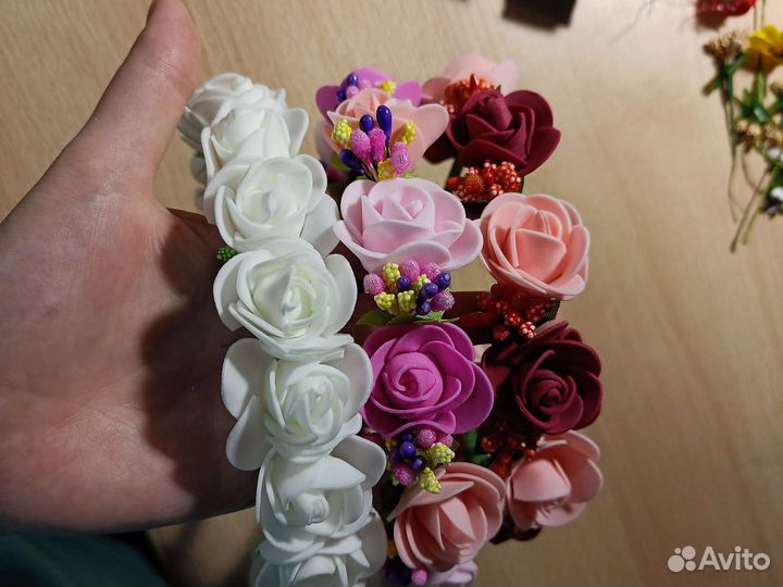 Ободок с розами